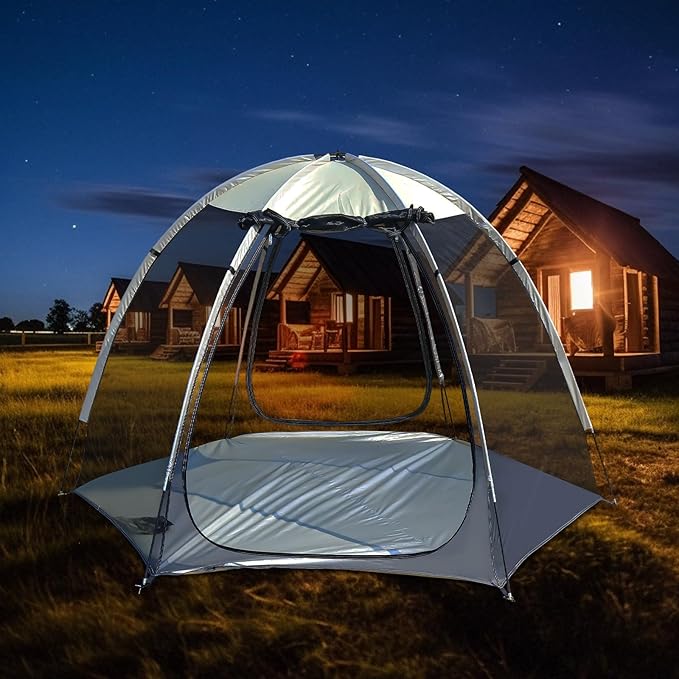 Screen House Tent Portable Canopy with Mosquito Net Outdoor Room Perfect for Patio Backyard Gazebo Picnic Mesh.