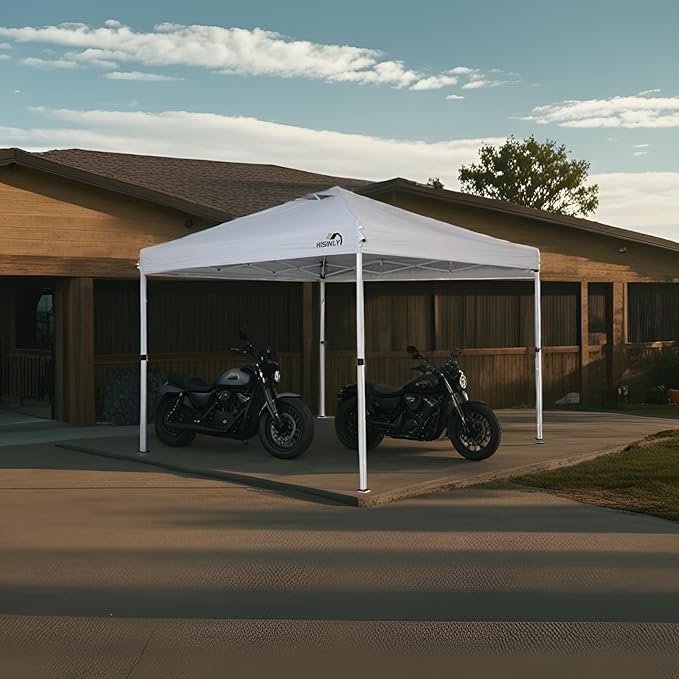 10x10ft Pop Up Canopy Tent, Instant Shade Canopy with Vented Roof for Patio Outdoor Camping with Bag, 4 Sand Bags, 8 Stakes
