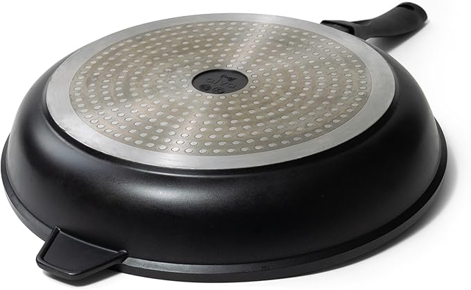 Alva Energy 6-Piece Ceramic Nonstick Frying Pan Set, PFAS/PTFE-Free – 8", 9.5", 11" Fry Pans, 12" Wok + 11" Crepe Pan, Stay-Cool Handles, Induction & Gas Compatible, Lightweight & Dishwasher Safe