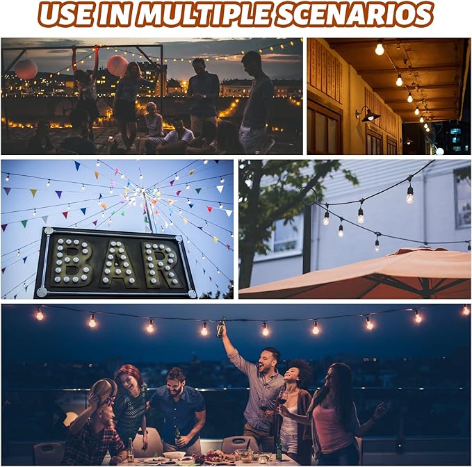 String Light Hanging Kit, 300 Ft Nylon Coated Stainless Steel Cable and Enough Accessories, Guide Wire for Outdoor String Lights, Patio Light, Camping Light