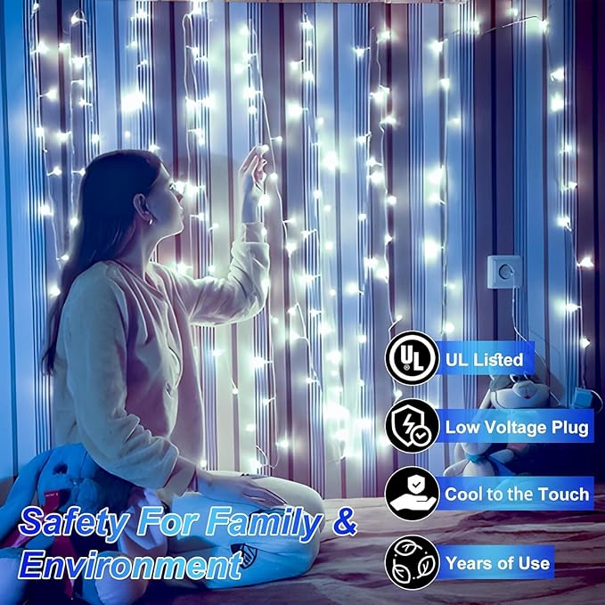 1500 LED 470FT Christmas String Lights Outdoor, 12 Pro Modes and Timer Memory & Brightness, Plug in Waterproof Clear Wire Twinkle Light for for Xmas Yard Tree Wedding Party Decor (Cool White)