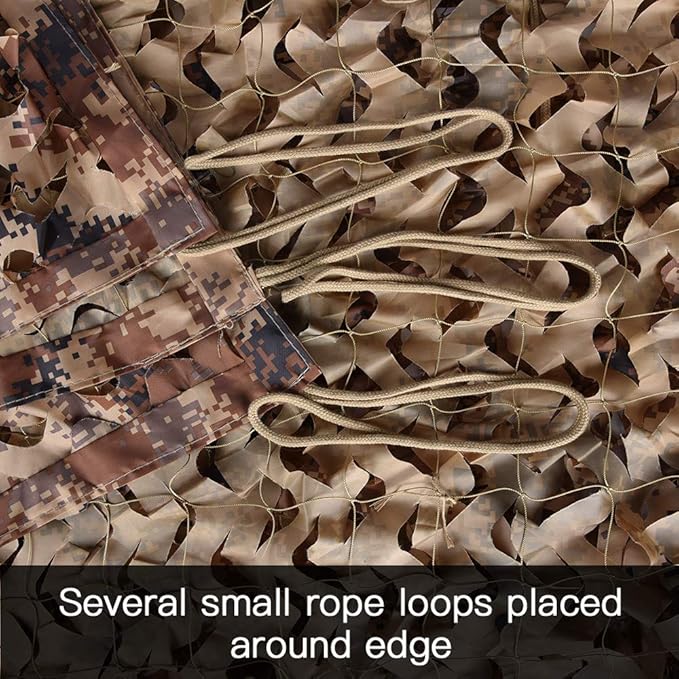 LOOGU Custom Woodland Camo Netting Camping Military Hunting Camouflage Net 6.5 x 10ft, 6.5 x 26ft, 10 x 10ft, 10 x 13ft, 10 x 16.5ft, 13 x 16.5ft, 16.5 x 20ft, 20 x 20ft