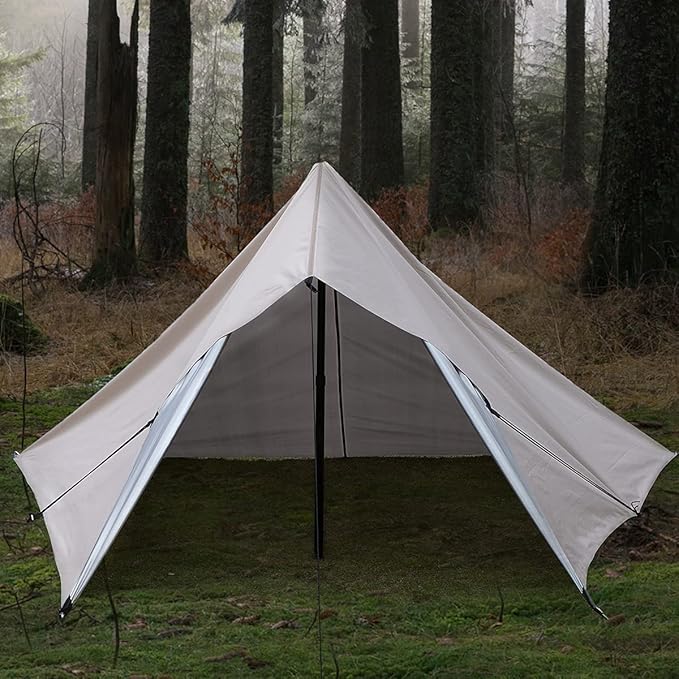 Bearhard Waterproof Camping Tarp, Lightweight Hammock Rain Fly, UV Protection and PU 3000mm Waterproof Backpacking Tarp, 10x10ft/10x12ft Large Tent Footprint or Shelter Kit for Hiking and Outdoor Adventure