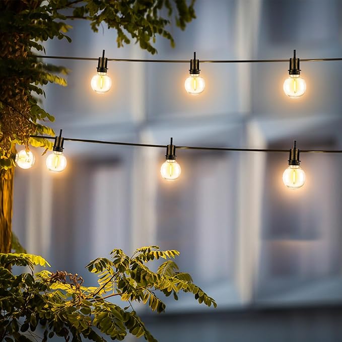 ZJOJO 200FT Outdoor String Lights, G40 Globe Outdoor Lights with 100 Shatterproof LED Bulbs 2700K, IP65 Waterproof Patio Light String Lights for Outside Backyard Porch Party