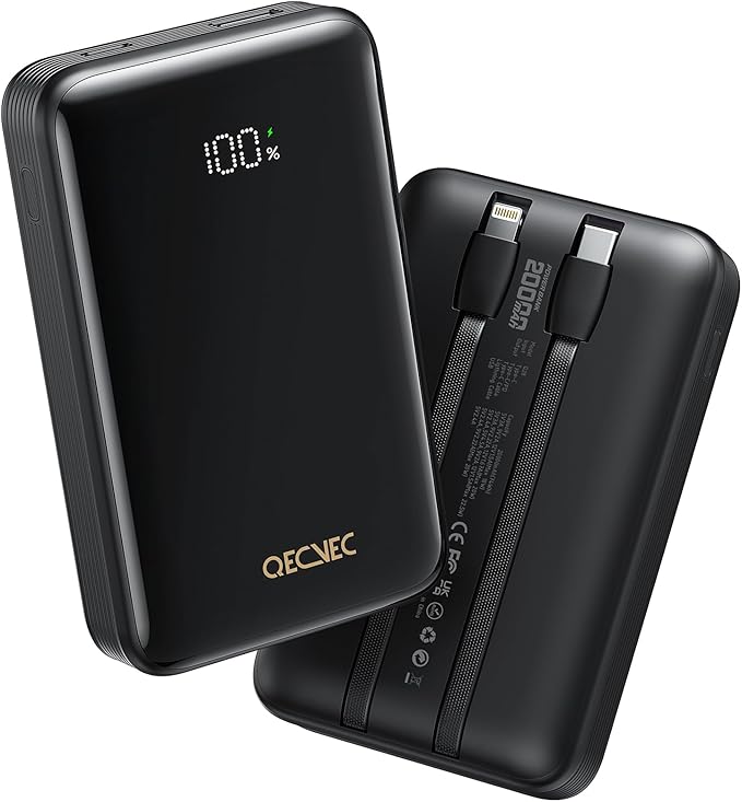 Portable Charger 20000mAh, 22.5W Power Bank Fast Charging, High Capacity Cell Phone Portable Power Banks with for iPhone, Samsung, Android etc, Travel Essential (Black)