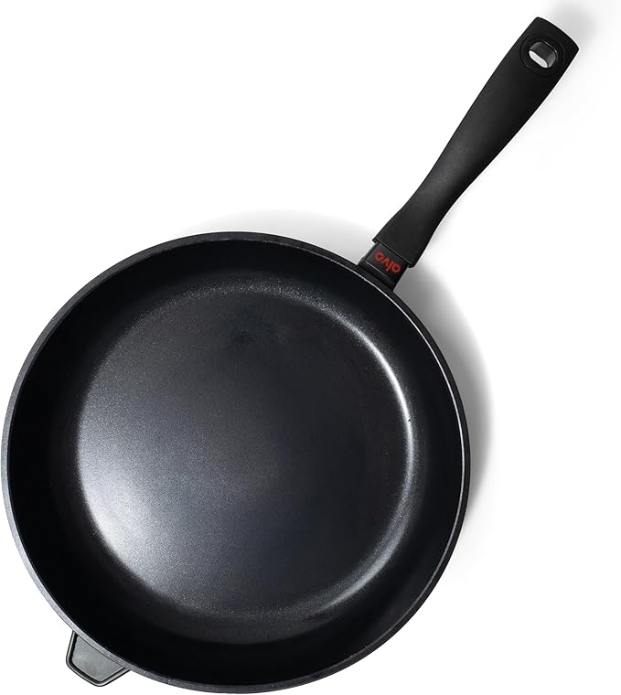 Alva Energy 12.6″ Non‑Toxic Ceramic Frying Pan – PFAS/PTFE‑Free, Induction‑Safe Recycled Aluminum – Fast, Even Heat with Stay‑Cool Handle, Lightweight for Everyday Cooking