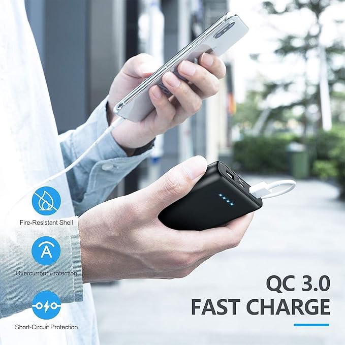 Portable Charger Power Bank 26800mAh, QC3.0 USB C PD Fast Phone Charging with Smart Intelligent Controlling IC, 3 Out & 2 Input External Cell Phone Battery Pack Compatible with iPhone,Android etc