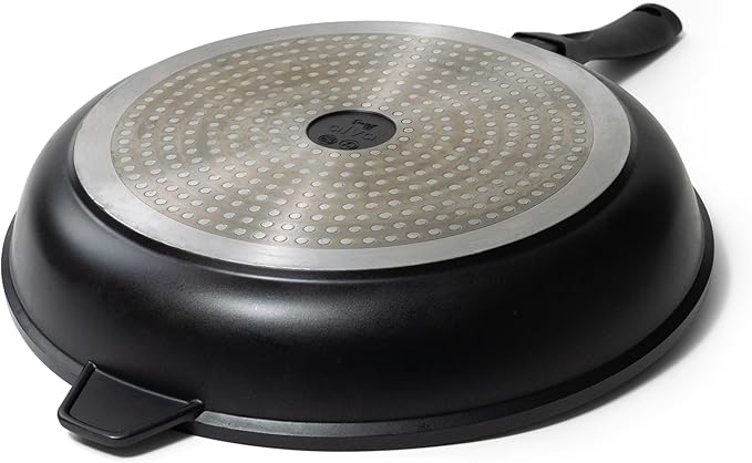 Alva Energy 12.6″ Non‑Toxic Ceramic Frying Pan – PFAS/PTFE‑Free, Induction‑Safe Recycled Aluminum – Fast, Even Heat with Stay‑Cool Handle, Lightweight for Everyday Cooking