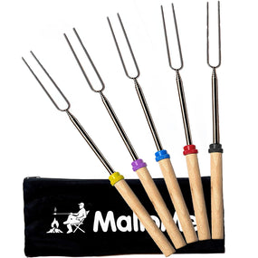 mallome-smores-sticks-for-fire-pit-long-marshmallow-roasting-sticks-smores-kit-smore-skewers-hot-dog-fork-campfire-cooking-equipment-camping-essentials-smores-gear-outdoor-accessories-32-5-pack