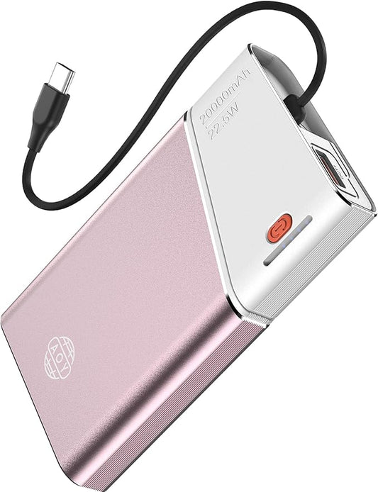 Portable Charger 20000mAh, 22.5W PD 3.0+QC 4.0 Fast Charging Power Bank, Cooler & Unbreakable Aerospace Metal Case for iPhone 16 15 14, Android, iPad, Samsung Google Tablet & More (Travel Essential)