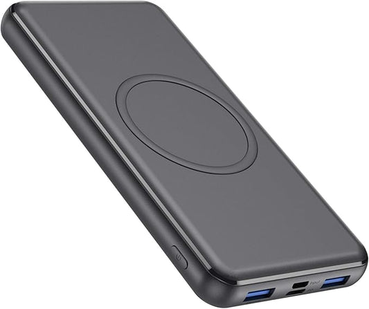 Wireless Portable Charger Power Bank, 26800mAh 10W Fast Wireless Charging 18W PD QC 3.0 USB-C Power Bank, 4 Output & Dual Input External Battery Pack Compatible with iPhone 16/15/14/13/12,Android etc