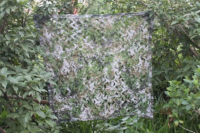 LOOGU Custom Woodland Camo Netting Camping Military Hunting Camouflage Net 6.5 x 10ft, 6.5 x 26ft, 10 x 10ft, 10 x 13ft, 10 x 16.5ft, 13 x 16.5ft, 16.5 x 20ft, 20 x 20ft