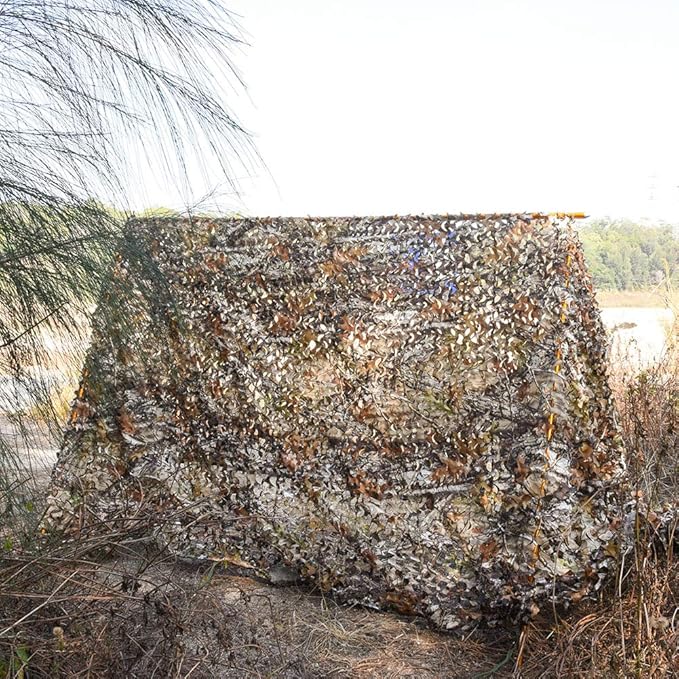 LOOGU Custom Woodland Camo Netting Camping Military Hunting Camouflage Net 6.5 x 10ft, 6.5 x 26ft, 10 x 10ft, 10 x 13ft, 10 x 16.5ft, 13 x 16.5ft, 16.5 x 20ft, 20 x 20ft