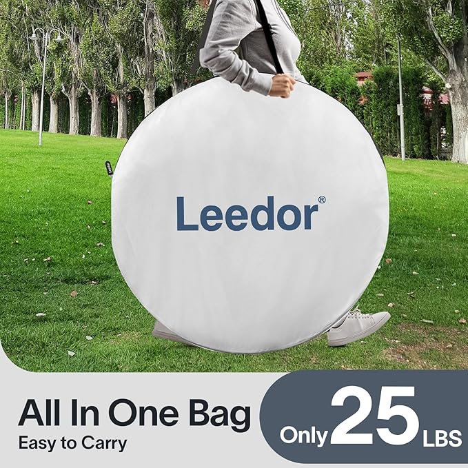 LEEDOR Pop Up Screen House, 6-10-15 Person Outdoor Screen Tent，Camping Screen Room with Carry Bag, Screened Gazebo with Mosquito Netting, Instant UV Resistant Sun Shelter for Garden, Patio, Backyard