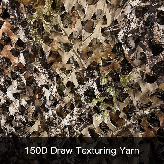 LOOGU Custom Woodland Camo Netting Camping Military Hunting Camouflage Net 6.5 x 10ft, 6.5 x 26ft, 10 x 10ft, 10 x 13ft, 10 x 16.5ft, 13 x 16.5ft, 16.5 x 20ft, 20 x 20ft
