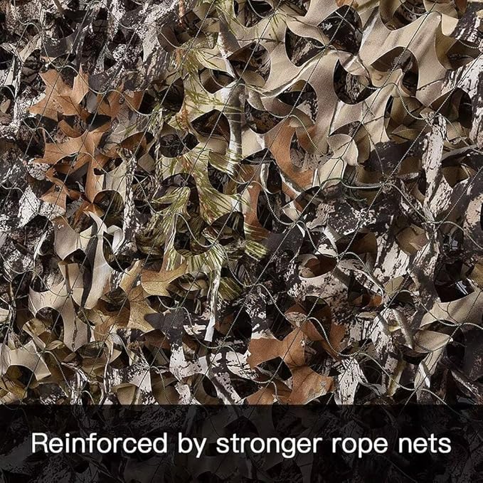 LOOGU Custom Woodland Camo Netting Camping Military Hunting Camouflage Net 6.5 x 10ft, 6.5 x 26ft, 10 x 10ft, 10 x 13ft, 10 x 16.5ft, 13 x 16.5ft, 16.5 x 20ft, 20 x 20ft