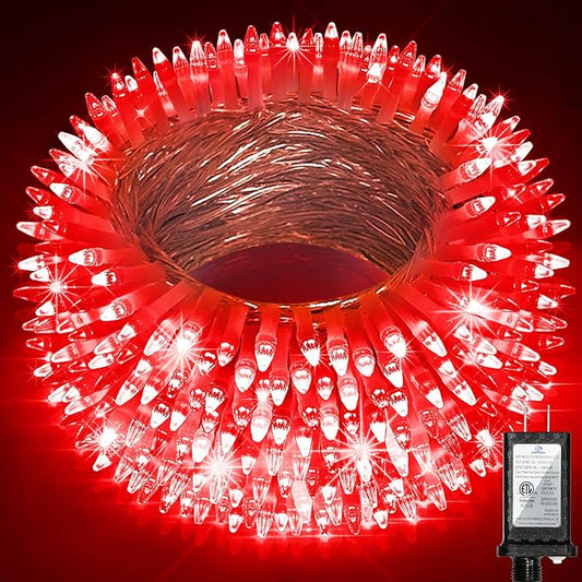 300LED 100FT Christmas String Lights, 8 Modes Fairy Lights Connectable, Indoor Outdoor LED String Lights with Timer & Memory for Christmas Tree Bedroom Yard Door Wedding Xmas Classroom Decor (Red)