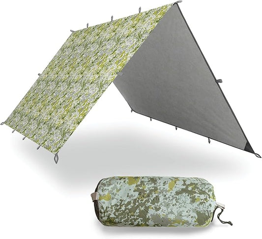 AquaQuest Defender Tarp – 100% Waterproof (20,000mm) Heavy-Duty Shelter for Camping, Bushcraft, Survival, Hammock, Basecamp, Hunting, Hiking & All-Season Use – 30 Options Available: 5 Sizes & 6 Colors