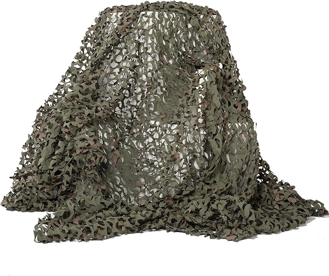 Reinforced Camouflage Netting | 3D Camo Nets, Waterproof & UV Protection, Silent Rip-Stop Fabric
