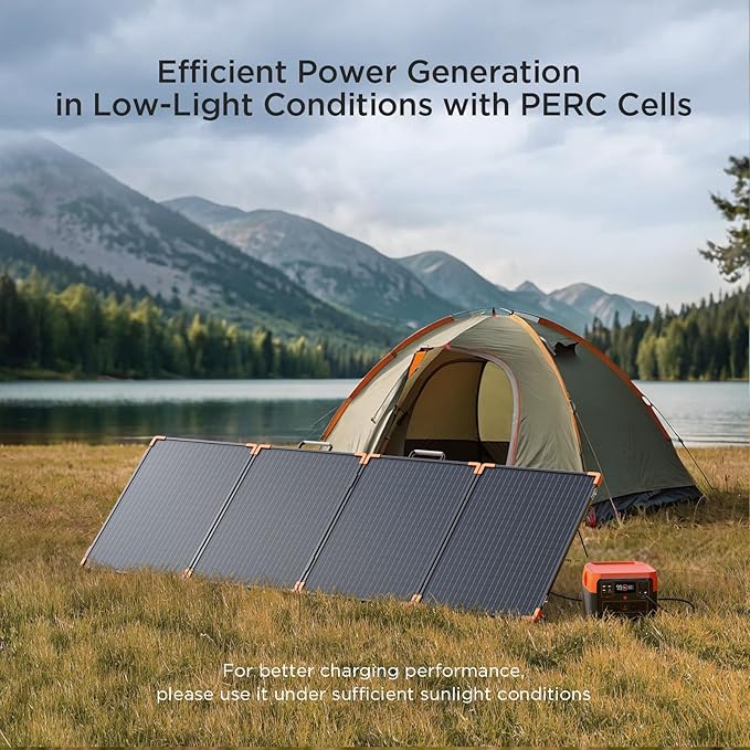 200 watt Portable Solar Panel with 20A PWM Controller,RV Essentials,19V Foldable Solar Charger for Power Station&12V Battery,23.5% High Efficiency IP68 Waterproof 4 Kickstands for Camping RV Road Trip