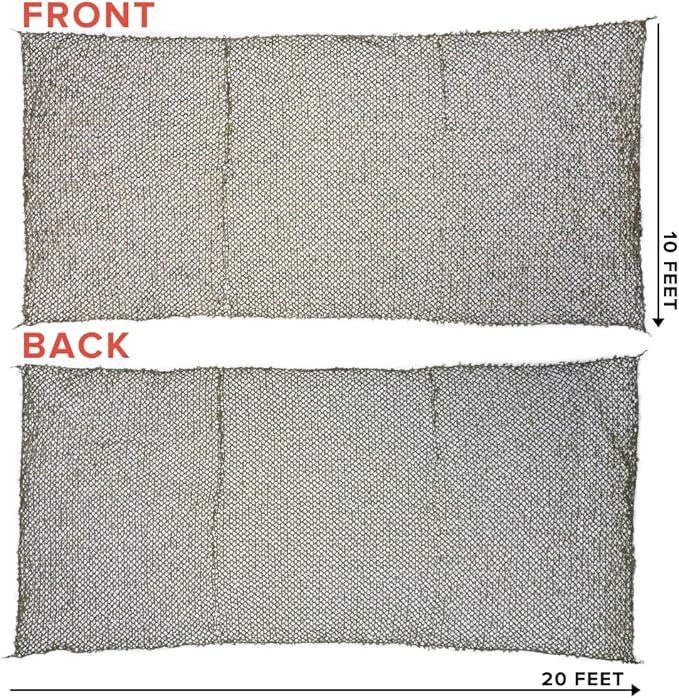 Reinforced Camouflage Netting | 3D Camo Nets, Waterproof & UV Protection, Silent Rip-Stop Fabric