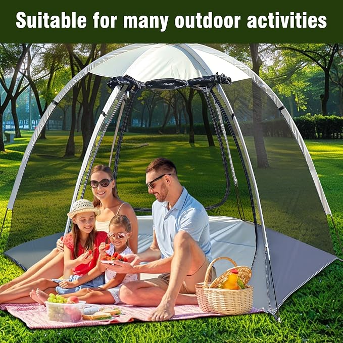 Screen House Tent Portable Canopy with Mosquito Net Outdoor Room Perfect for Patio Backyard Gazebo Picnic Mesh.