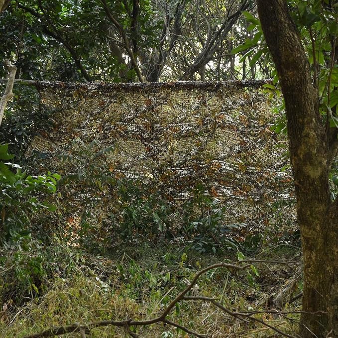 LOOGU Custom Woodland Camo Netting Camping Military Hunting Camouflage Net 6.5 x 10ft, 6.5 x 26ft, 10 x 10ft, 10 x 13ft, 10 x 16.5ft, 13 x 16.5ft, 16.5 x 20ft, 20 x 20ft
