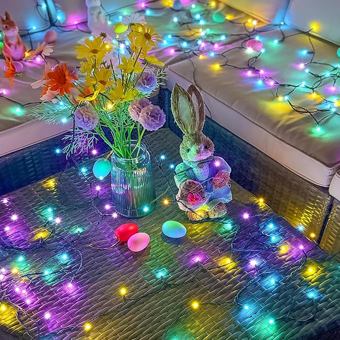 Smart Color Changing Halloween Lights, RGB LED String Lights with Remote & App Control & Timer, Music Sync Multiple Modes 66ft 200 LED Twinkle Christmas Tree Light Waterproof Indoor Outdoor Decor