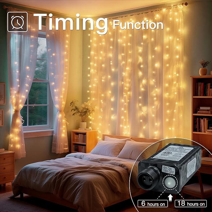 Connectable LED String Lights Indoor Outdoor, 150 LED 49 FT Warm White Christmas Lights Waterproof, 8 Modes Plug in Twinkle Fairy Lights for Classroom Bedroom Decoration