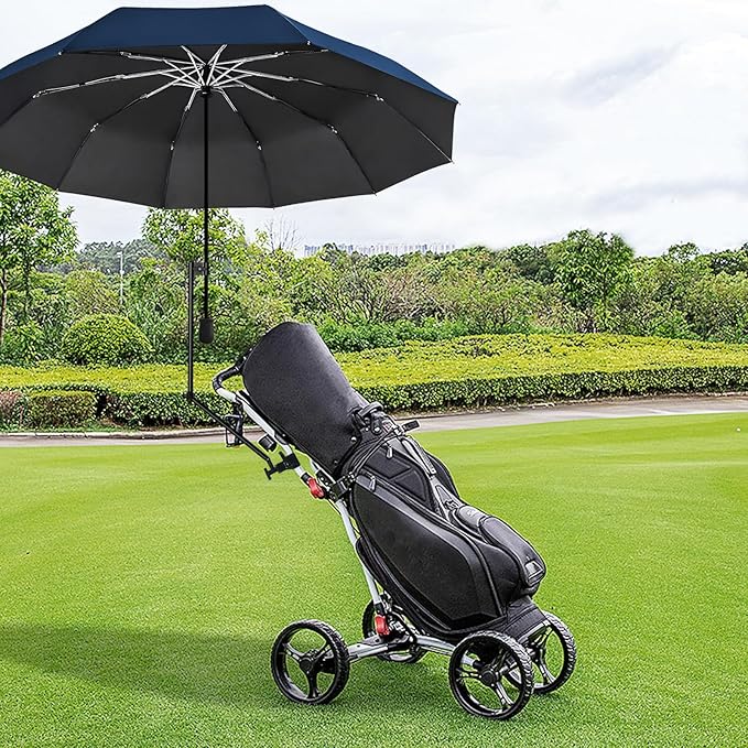 UPF 50+ Beach Umbrella with Adjustable Universal Clamp
