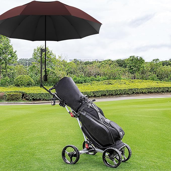 UPF 50+ Beach Umbrella with Adjustable Universal Clamp