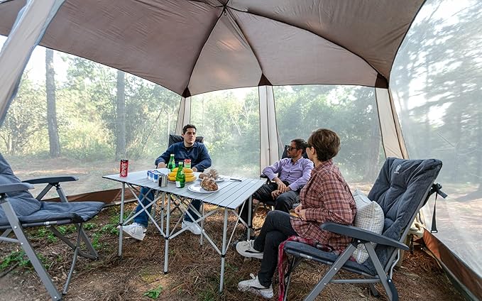 EVER ADVANCED 12' x10' Screen House Tent Netted Canopy Mesh Tents for Camping 8-10 Person Sun Shelter