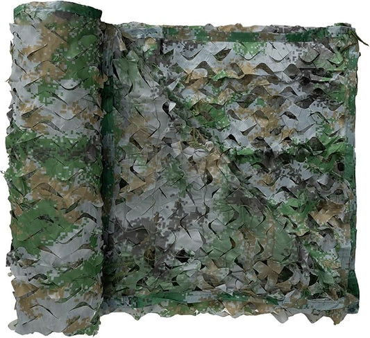LOOGU Custom Woodland Camo Netting Camping Military Hunting Camouflage Net 6.5 x 10ft, 6.5 x 26ft, 10 x 10ft, 10 x 13ft, 10 x 16.5ft, 13 x 16.5ft, 16.5 x 20ft, 20 x 20ft