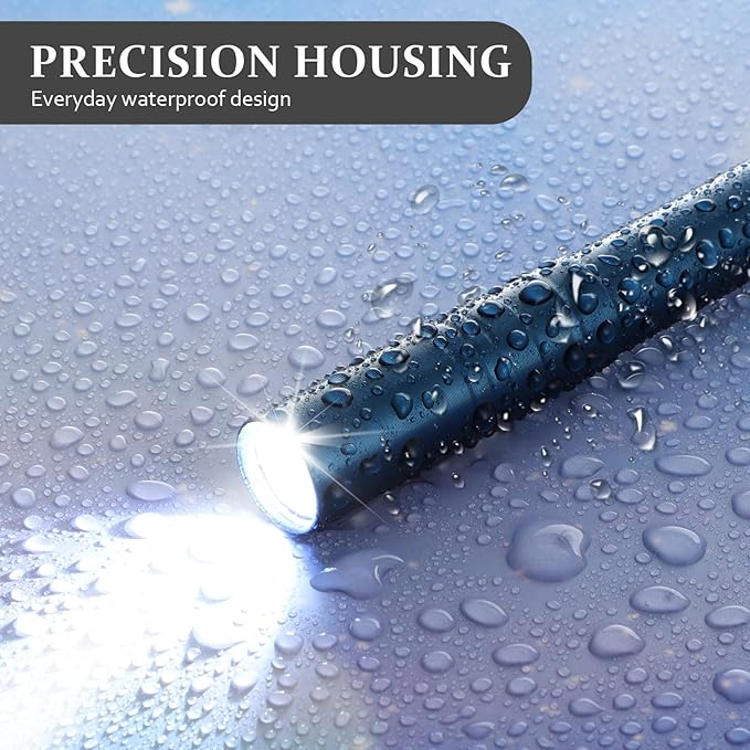 24 Pack Mini Pen Flashlights Bulk LED Pen Lights Aluminum Pocket Flashlights with Clips Small Handheld Torches Gifts for Camping Hiking Emergency Outdoor (Blue)