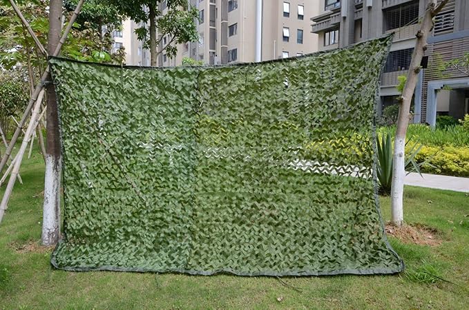 LOOGU Custom Woodland Camo Netting Camping Military Hunting Camouflage Net 6.5 x 10ft, 6.5 x 26ft, 10 x 10ft, 10 x 13ft, 10 x 16.5ft, 13 x 16.5ft, 16.5 x 20ft, 20 x 20ft