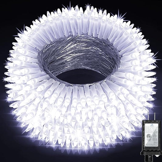 100 FT 300 LED String Lights Indoor, 8 Modes Cool White Fairy Tree Lights Outdoor Connectable, Timer & Memory Christmas String Lights for Bedroom, Home, Yard, Door, Wedding, Xmas Decor