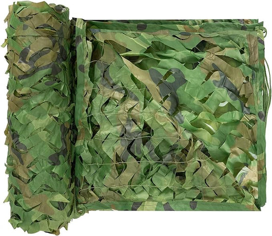 LOOGU Custom Woodland Camo Netting Camping Military Hunting Camouflage Net 6.5 x 10ft, 6.5 x 26ft, 10 x 10ft, 10 x 13ft, 10 x 16.5ft, 13 x 16.5ft, 16.5 x 20ft, 20 x 20ft