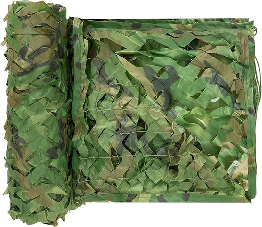 LOOGU Custom Woodland Camo Netting Camping Military Hunting Camouflage Net 6.5 x 10ft, 6.5 x 26ft, 10 x 10ft, 10 x 13ft, 10 x 16.5ft, 13 x 16.5ft, 16.5 x 20ft, 20 x 20ft
