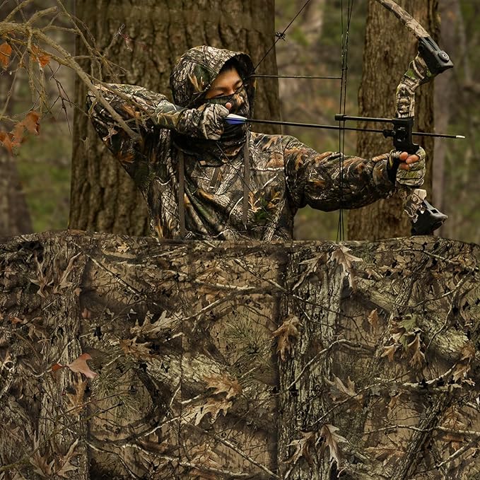 LOOGU Custom Woodland Camo Netting Camping Military Hunting Camouflage Net 6.5 x 10ft, 6.5 x 26ft, 10 x 10ft, 10 x 13ft, 10 x 16.5ft, 13 x 16.5ft, 16.5 x 20ft, 20 x 20ft