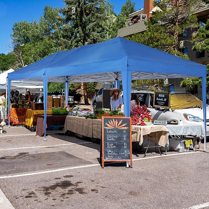 COBIZI Canopy 10x20 Pop Up Canopy Tent with 6 Sidewalls Easy Pop Up Tent 10x20 Waterproof Commercial Instant Shelter UPF 50+ Portable Gazebo Wedding Tents for Parties Carport Vender Events