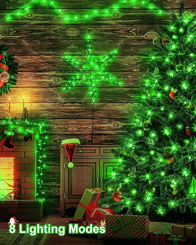 355FT 900LED LED Christmas Lights, Extra Long Outdoor String Lights Waterproof, Timer & Memory, 8 Modes Dimmable Plug in Fairy for Outside Tree Wedding Patry Green