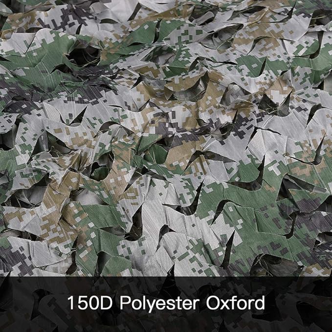LOOGU Custom Woodland Camo Netting Camping Military Hunting Camouflage Net 6.5 x 10ft, 6.5 x 26ft, 10 x 10ft, 10 x 13ft, 10 x 16.5ft, 13 x 16.5ft, 16.5 x 20ft, 20 x 20ft