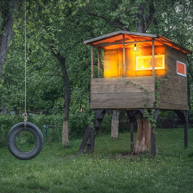 Solar Pendant Lights, Solar Powered Shed Light with Pull Cord and Remote for Outdoor Indoor, Solar Chandelier, Gazebo Lights with Adjustable Solar Panel for Yard Patio Balcony Barn Garage