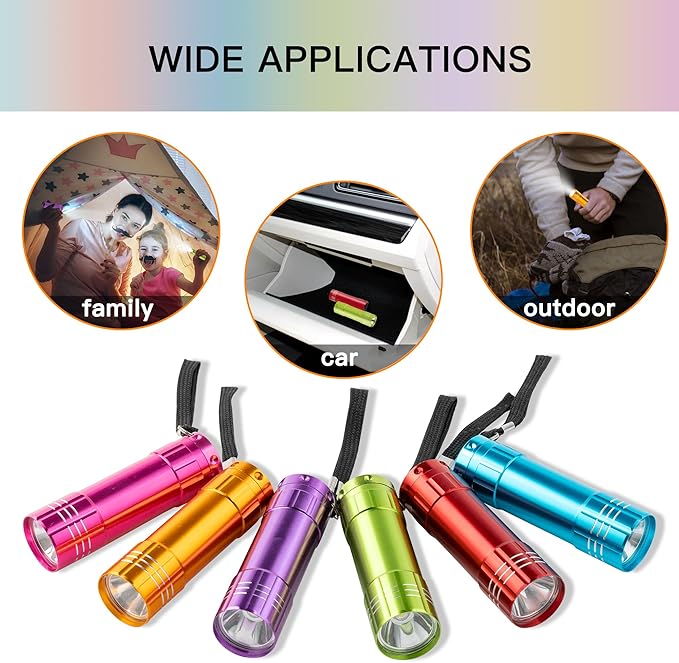 KunHe 180 Pack Small Mini Cheap Flashlights for Kids Bulk with Batteries Aluminum LED Bulk Flashlight for Party Favor Camping Emergency Power Outage Gift to Operation Christmas Child Items Bulk Gift