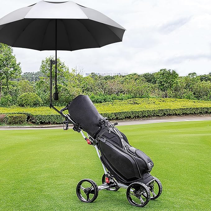 UPF 50+ Beach Umbrella with Adjustable Universal Clamp