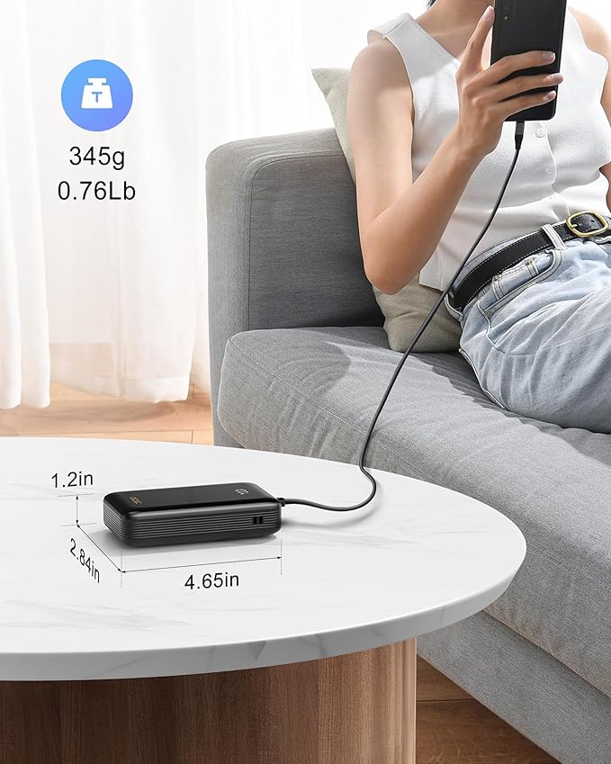 Portable Charger 20000mAh, 22.5W Power Bank Fast Charging, High Capacity Cell Phone Portable Power Banks with for iPhone, Samsung, Android etc, Travel Essential (Black)