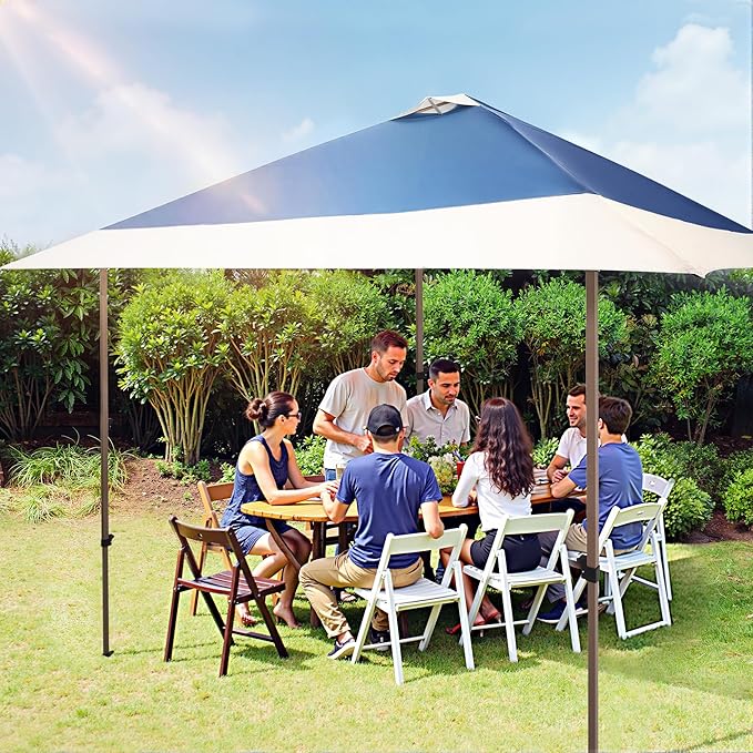 13x13 Canopy Replacement Top Cover with Air Vent Silver Coated Only Fit for Suntime Outdoor Instant Easy Pop Up Canopy (Replacement Top Only)