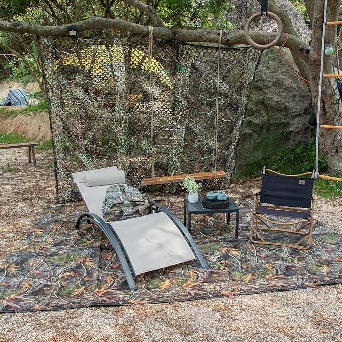 LOOGU Custom Woodland Camo Netting Camping Military Hunting Camouflage Net 6.5 x 10ft, 6.5 x 26ft, 10 x 10ft, 10 x 13ft, 10 x 16.5ft, 13 x 16.5ft, 16.5 x 20ft, 20 x 20ft