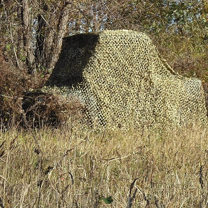 Reinforced Camouflage Netting | 3D Camo Nets, Waterproof & UV Protection, Silent Rip-Stop Fabric