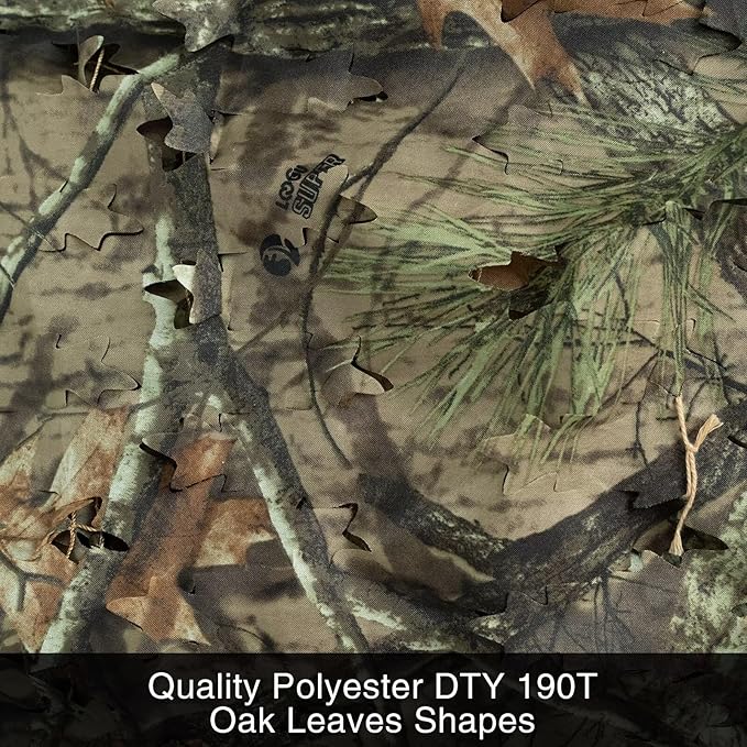 LOOGU Custom Woodland Camo Netting Camping Military Hunting Camouflage Net 6.5 x 10ft, 6.5 x 26ft, 10 x 10ft, 10 x 13ft, 10 x 16.5ft, 13 x 16.5ft, 16.5 x 20ft, 20 x 20ft